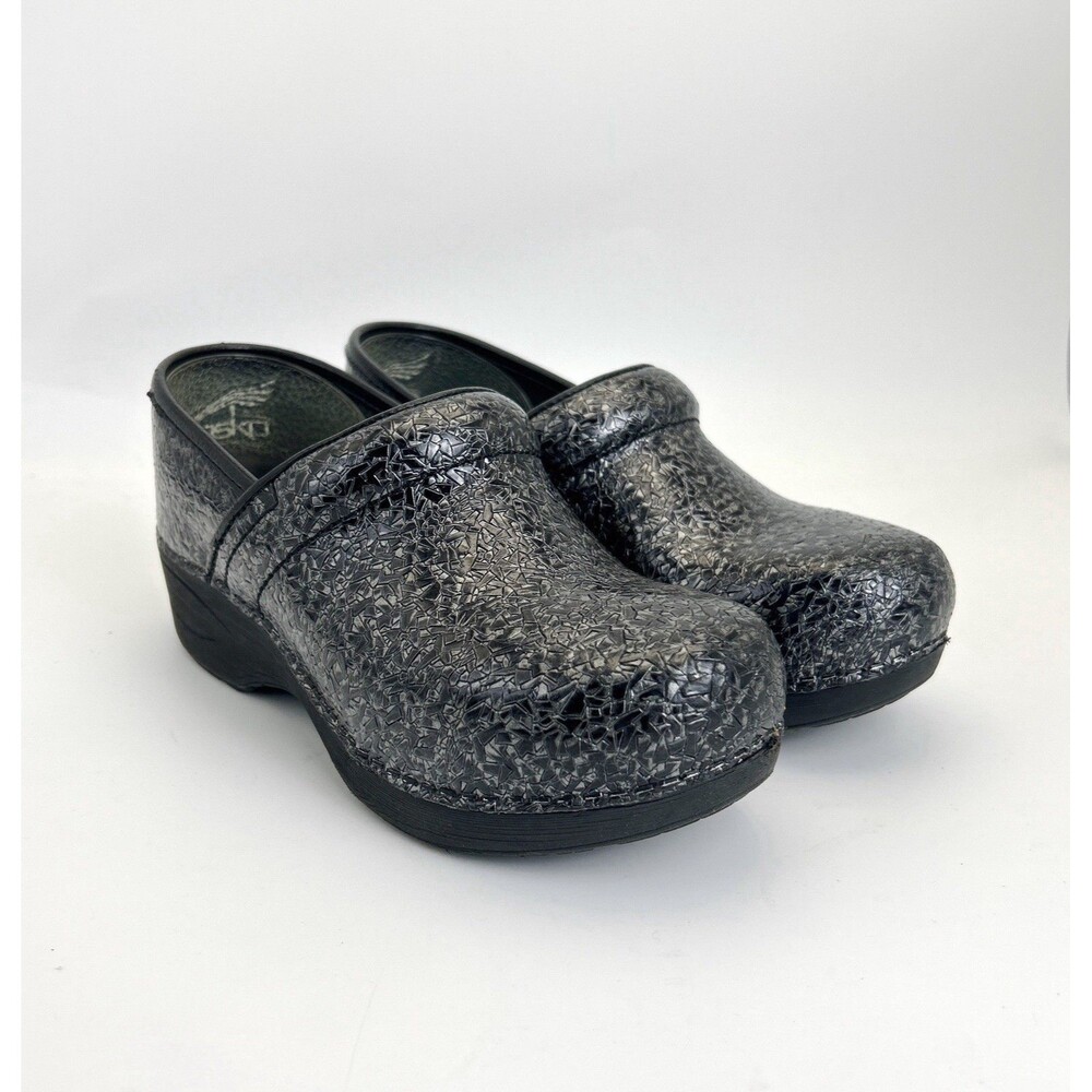 Dansko Professional XP 2.0 Clogs Black Mosaic Leather Womens Size EU 36 US 5.5-6